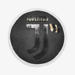 Juventus Logo European Cups Football Club Round Beach Towel