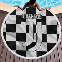 Juventus Logo Supercoppa Italiana Club Round Beach Towel 1