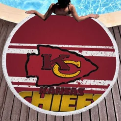 Kansas City Chiefs Popular NFL Football Club Round Beach Towel 1