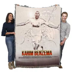 Karim Benzema Copa del Rey Sports Player Woven Blanket