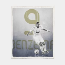 Karim Benzema European Cups Soccer Player Sherpa Fleece Blanket 1