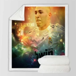 Karim Benzema Football Player Real Madrid Sherpa Fleece Blanket