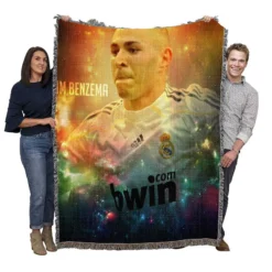 Karim Benzema Football Player Real Madrid Woven Blanket