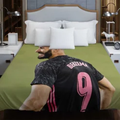 Karim Benzema Football Player in Black Duvet Cover