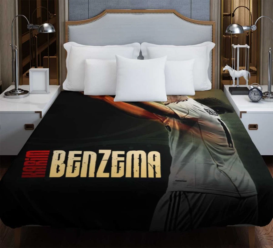 Karim Benzema French Soccer Player Duvet Cover