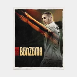 Karim Benzema French Soccer Player Sherpa Fleece Blanket 1