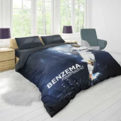 Karim Benzema Graceful Football Player Duvet Cover 1