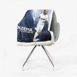 Karim Benzema Graceful Football Player Sherpa Fleece Blanket 2