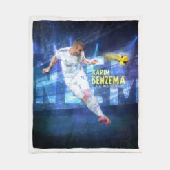 Karim Benzema La Liga sports Player Sherpa Fleece Blanket 1