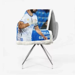 Karim Benzema Real Madrid Captain Sports Player Sherpa Fleece Blanket 2