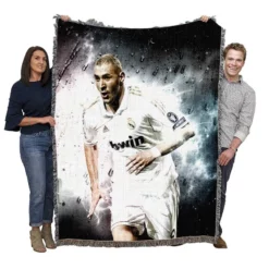 Karim Benzema Real Madrid Club Player  Woven Blanket