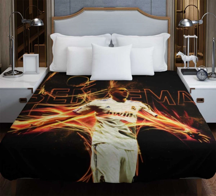 Karim Benzema Sports Player France Duvet Cover