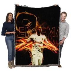 Karim Benzema Sports Player France Woven Blanket