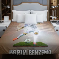 Karim Benzema Supercopa de Espana Duvet Cover