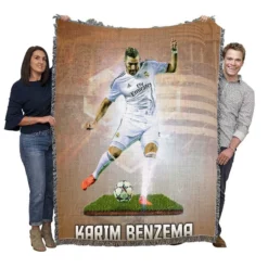 Karim Benzema Supercopa de Espana Woven Blanket