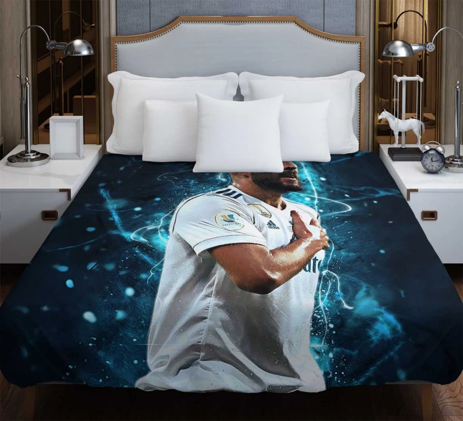 Karim Benzema Supper Coppa Football Player Duvet Cover