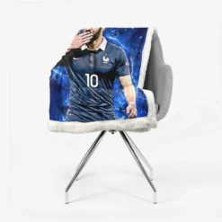 Karim Mostafa Benzema  France Sherpa Fleece Blanket 2