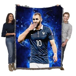 Karim Mostafa Benzema  France Woven Blanket