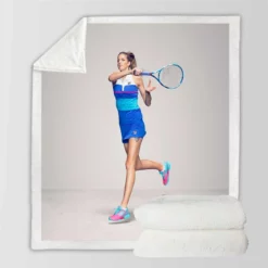 Karolina Pliskova Czech Professional Tennis Player Sherpa Fleece Blanket