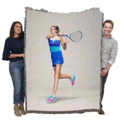 Karolina Pliskova Czech Professional Tennis Player Woven Blanket