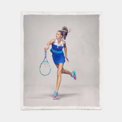 Karolina Pliskova Excellent Czech Tennis Player Sherpa Fleece Blanket 1