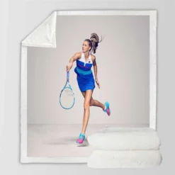 Karolina Pliskova Excellent Czech Tennis Player Sherpa Fleece Blanket