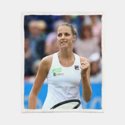 Karolina Pliskova Populer Czech Tennis Player Sherpa Fleece Blanket 1