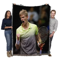 Kevin Anderson South African Professional Tennis Player Woven Blanket