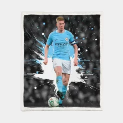 Kevin De Bruyne Active Manchester City Soccer Player Sherpa Fleece Blanket 1