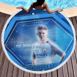 Kevin De Bruyne Belgian professional football Player Round Beach Towel 1