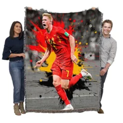 Kevin De Bruyne Belgium Official Football Player Woven Blanket