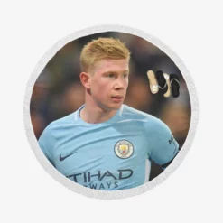 Kevin De Bruyne Excellent Man City Football Player Round Beach Towel