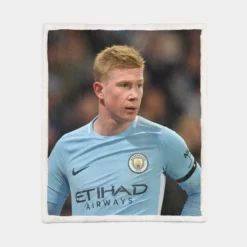 Kevin De Bruyne Excellent Man City Football Player Sherpa Fleece Blanket 1