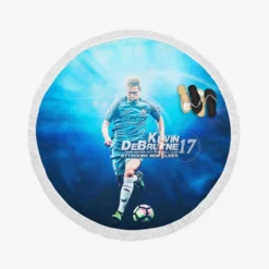 Kevin De Bruyne Excellent Soccer Player Round Beach Towel