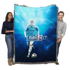 Kevin De Bruyne Excellent Soccer Player Woven Blanket