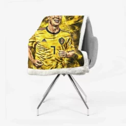 Kevin De Bruyne Excited Belgium Football player Sherpa Fleece Blanket 2