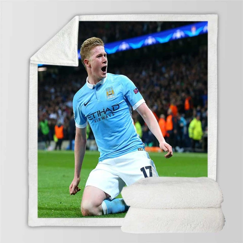 Kevin De Bruyne Top Ranked Soccer Player Sherpa Fleece Blanket