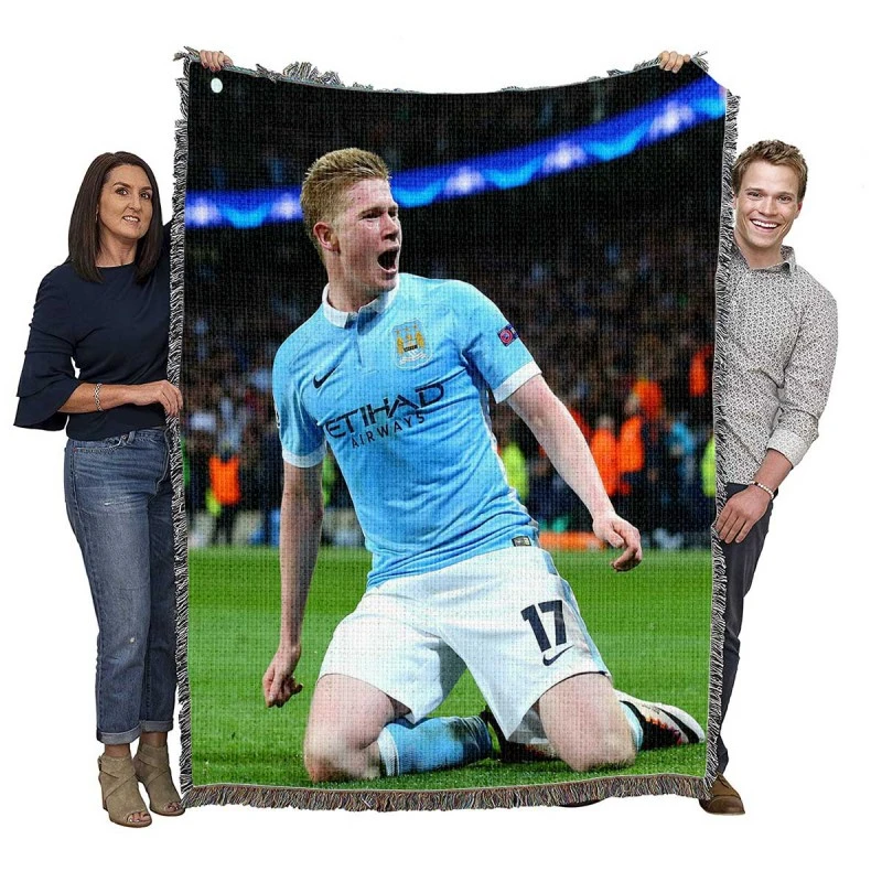 Kevin De Bruyne Top Ranked Soccer Player Woven Blanket