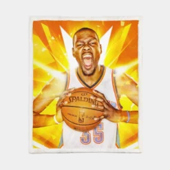 Kevin Durant Exciting NBA Basketball Player Sherpa Fleece Blanket 1