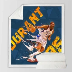 Kevin Durant Famous NBA Basketball Player Sherpa Fleece Blanket