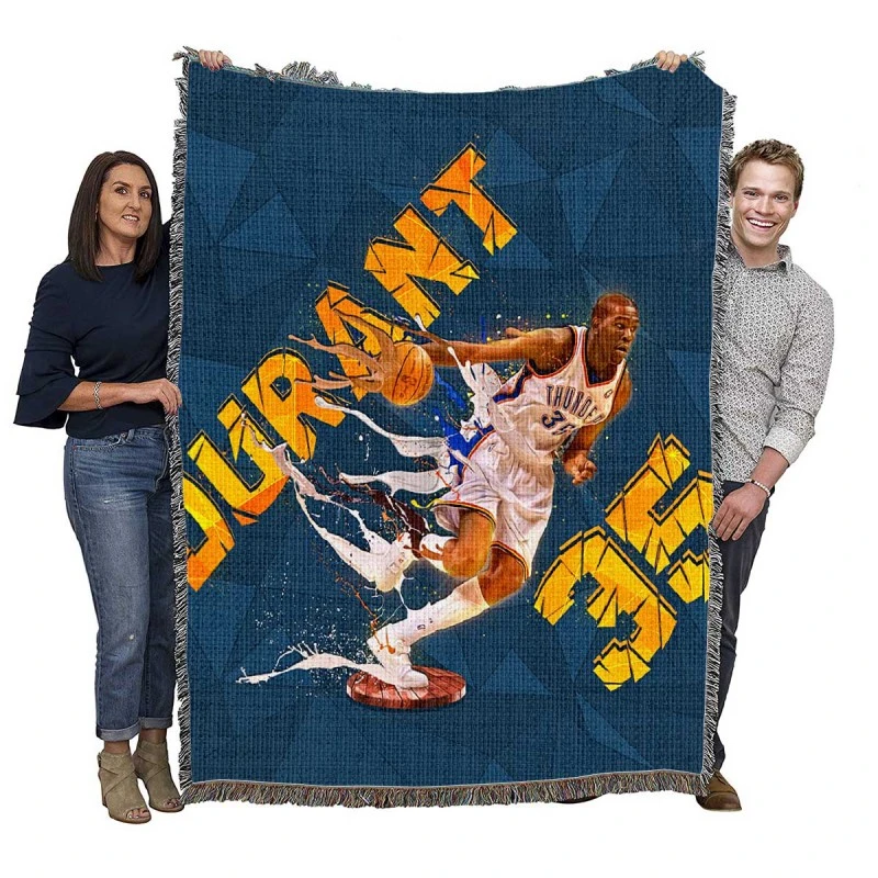 Kevin Durant Famous NBA Basketball Player Woven Blanket