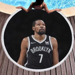 Kevin Durant Popular NBA Basketball Player Round Beach Towel 1