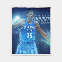 Kevin Durant Top Ranked NBA Basketball Player Sherpa Fleece Blanket 1