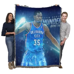 Kevin Durant Top Ranked NBA Basketball Player Woven Blanket