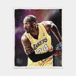 Kobe Bryant Competitive NBA Basketball Player Sherpa Fleece Blanket 1