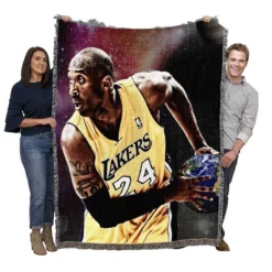 Kobe Bryant Competitive NBA Basketball Player Woven Blanket