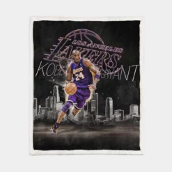 Kobe Bryant Excellent NBA Basketball Player Sherpa Fleece Blanket 1