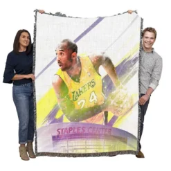 Kobe Bryant NBA All Defensive Team Member Woven Blanket