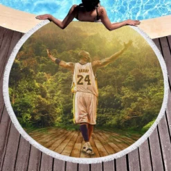 Kobe Bryant Unique NBA Basketball Player Round Beach Towel 1