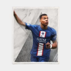 Kylian Mbappe FIFA 23 Soccer Game Sherpa Fleece Blanket 1